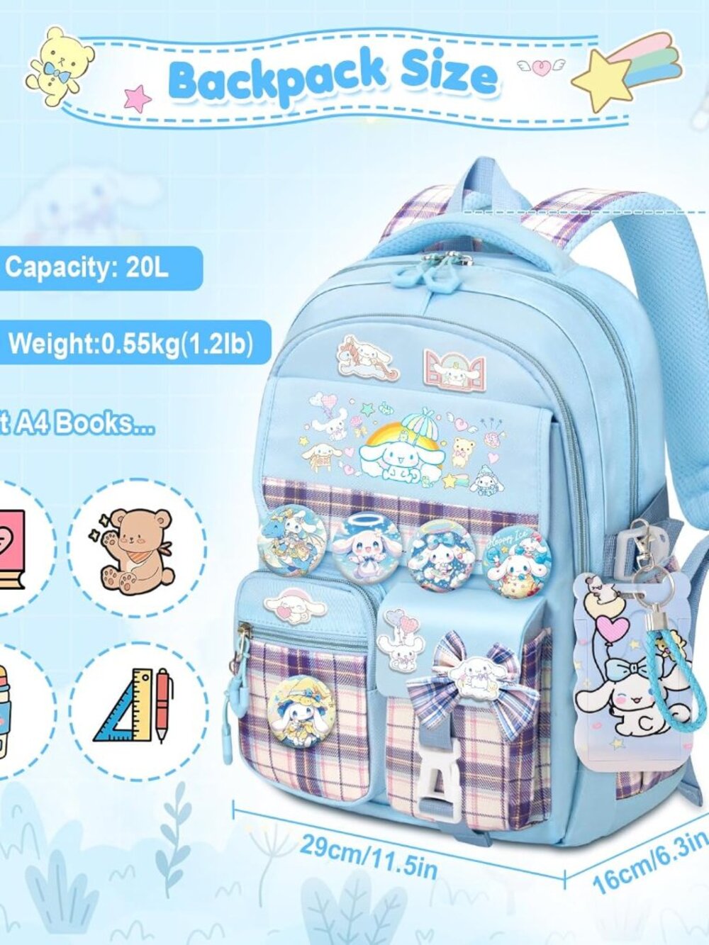 Disney Lilo & Stitch School Backpack for Girls Kids Teens+ pencil set
